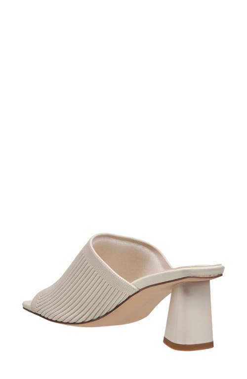 French Connection Women's Knit Styles Slip On Block Heel Sandal In Bone