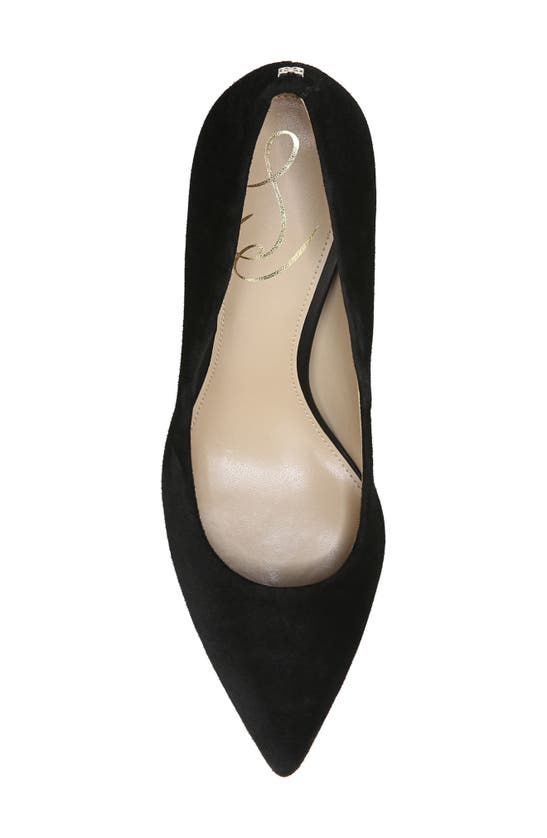 Shop Sam Edelman Hazel Pointed Toe Pump In Black Suede