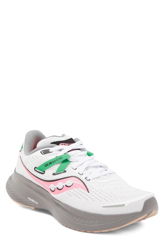 Saucony Guide 6 Running Shoe In White