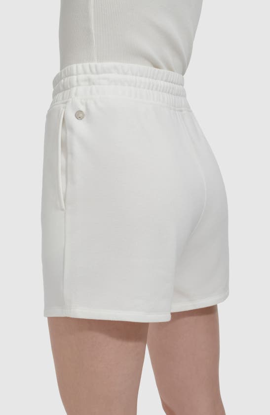 Shop Andrew Marc Sport French Terry Pull-on Shorts In White