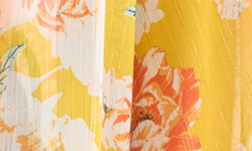Vince Camuto Mixed Print Colorblock Duster In Yellow