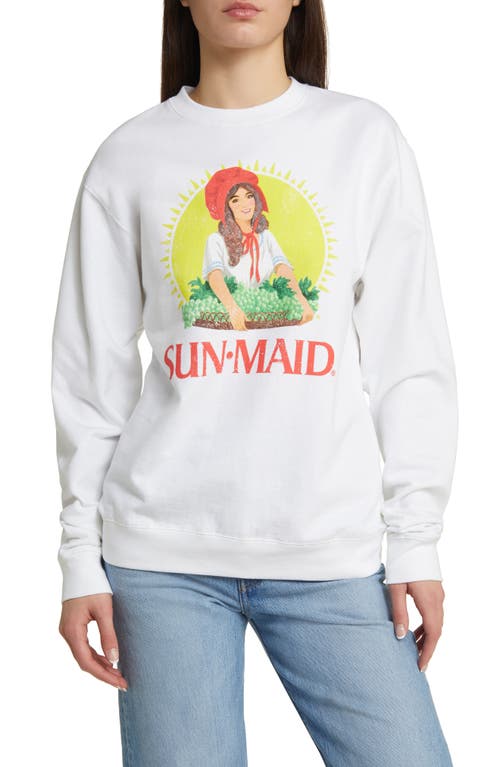 Sun Maid Logo Sweatshirt in Washed Marshmallow