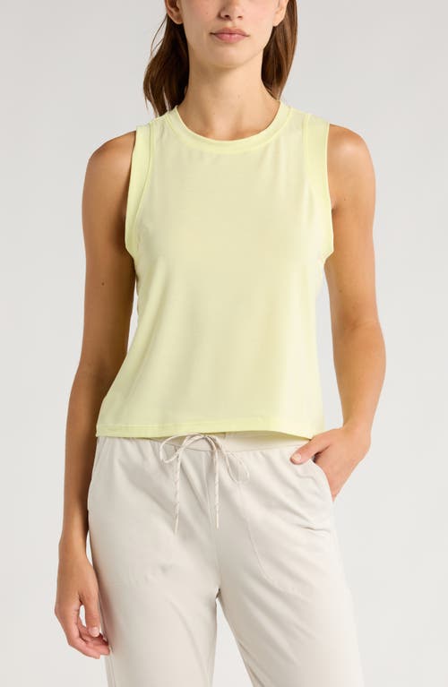 Shop Zella Breathe Active Tank In Green Finch