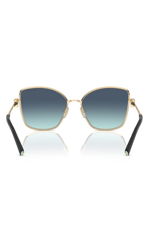 Shop Tiffany & Co . 58mm Gradient Butterfly Sunglasses In Blue Gradient