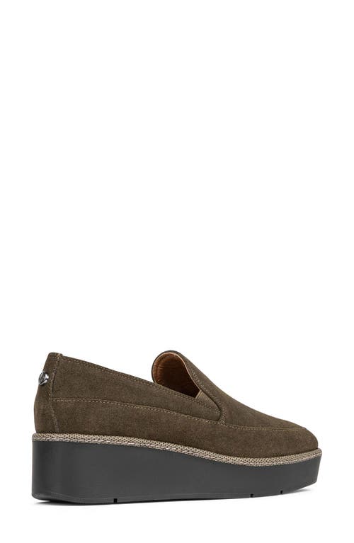 Shop Donald Pliner Wallis Platform Wedge Loafer In Military Green