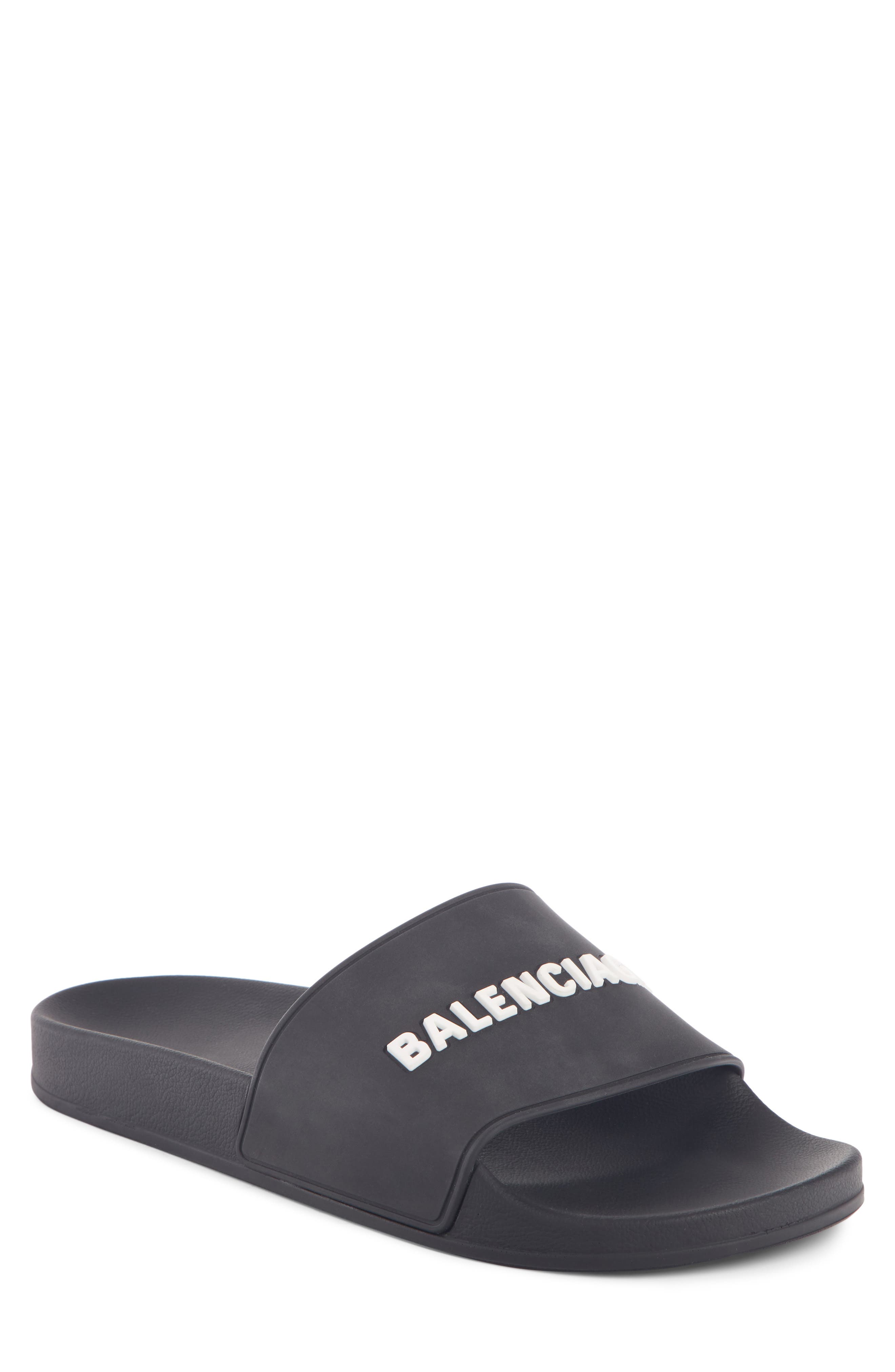 Balenciaga Logo Slide Sandal (Men 