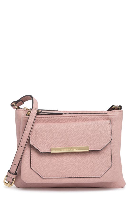 Nanette Lepore Jarson Double Zip Flap Crossbody Bag In Blush | ModeSens