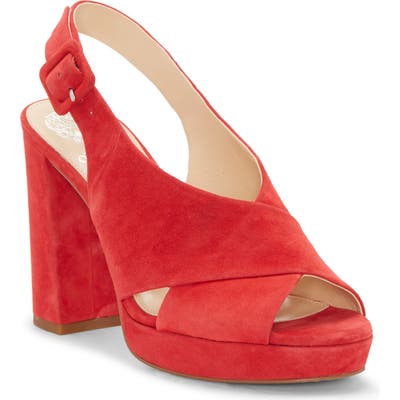 Vince Camuto Javasan Slingback Platform Sandal, Red