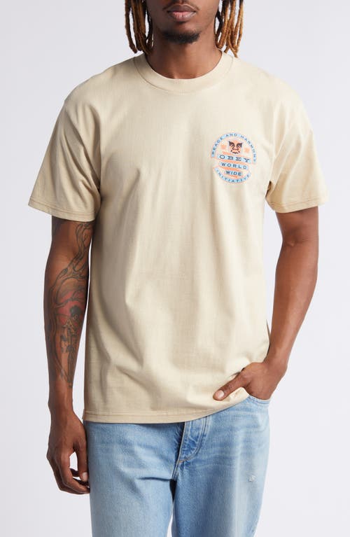 Peace Initiative Graphic T-Shirt in Sand