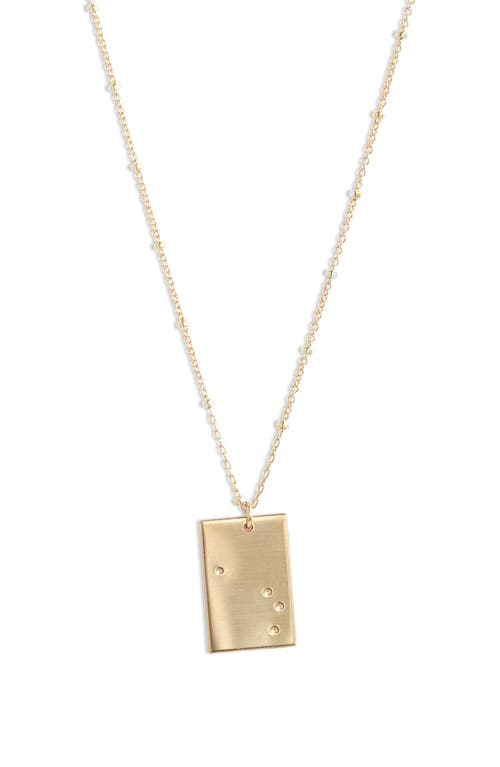 Zodiac Constellation Pendant Necklace in Gold - Aries