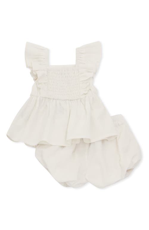 Shop Habitual Kids Embroidered Top & Bubble Shorts Set In Off-white