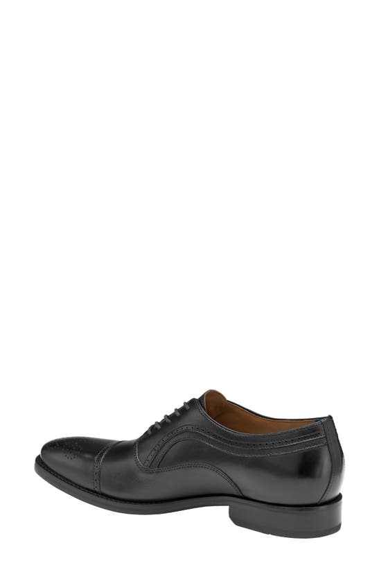 Shop Johnston & Murphy Danridge Cap Toe Oxford In Black