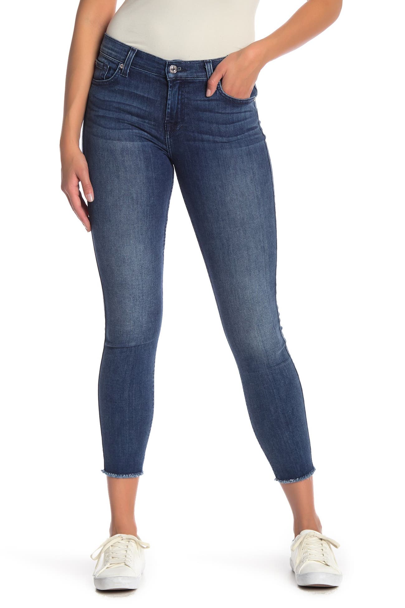 7 For All Mankind | Gwenevere Raw Hem Ankle Skinny Jeans | Nordstrom Rack