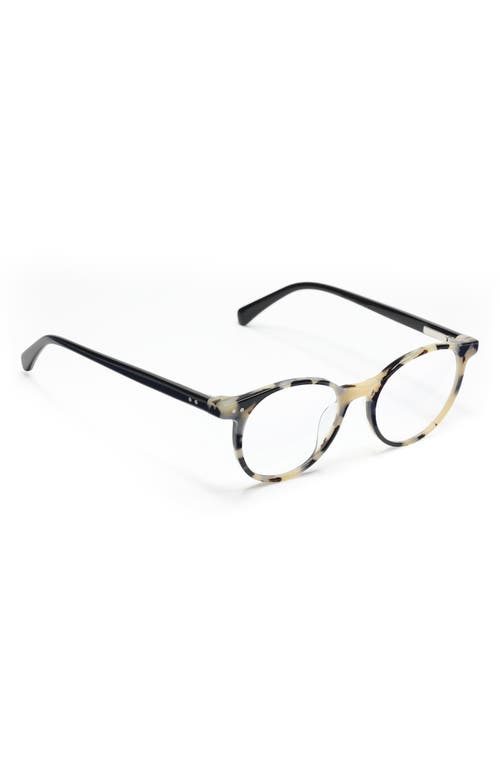 Shop Eyebobs Case Closed 49mm Round Reading Glasses In Black White Tort/clear