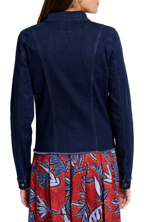 Nic + Zoe Nic+zoe Essential Fray Hem Denim Jacket In Twilight