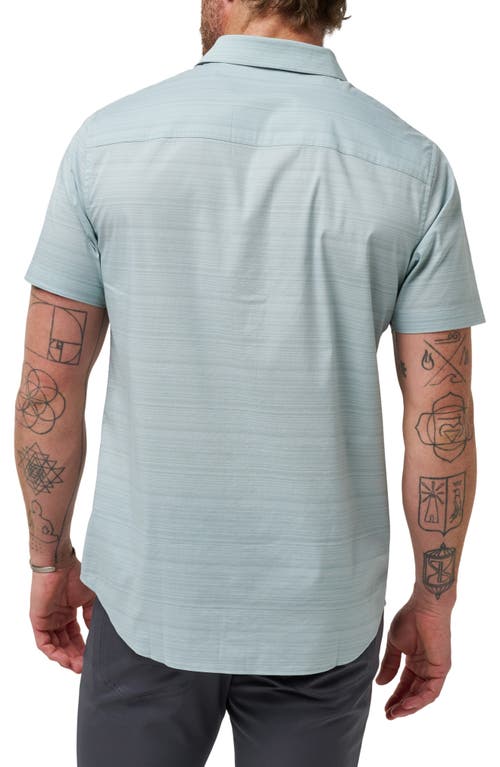 Shop Travismathew Bee Canyon Stretch Short Sleeve Button-up Shirt In Arona