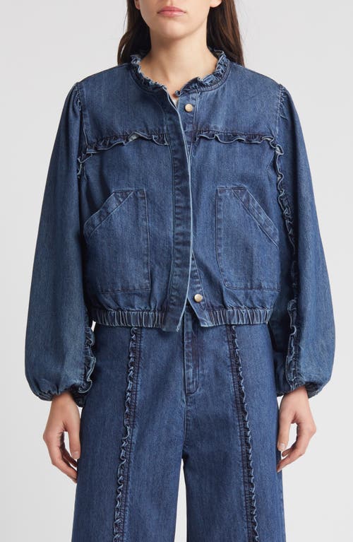 Shop Cleobella Paxton Denim Jacket In Medium Denim