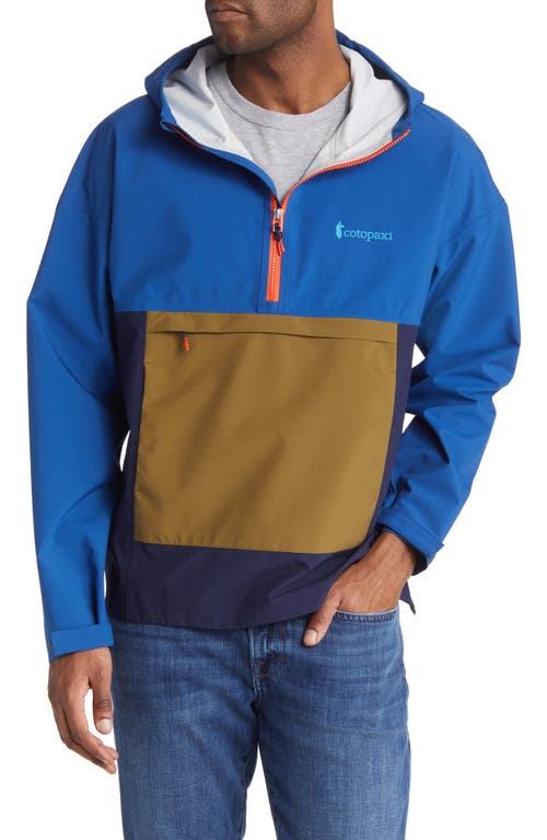Cotopaxi Cielo Water Resistant Hooded Pullover Jacket in Pacific