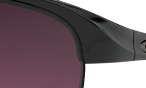 Oakley Unstoppable 65mm Gradient Polarized Oversize Rectangular Sunglasses In Black/smokey/rose Gold P