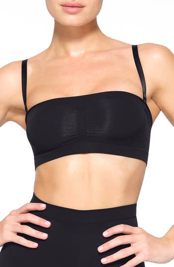 4 Pack Sports Bras for Women Plus Size Strapless Bra Bandeau Tube Padded  Top Stretchy Yoga Fitness Bra Off Shoulder Maxi Dress
