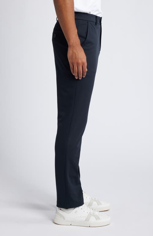 Shop Mizzen + Main Mizzen+main Upton Flat Front Chinos In Black Solid