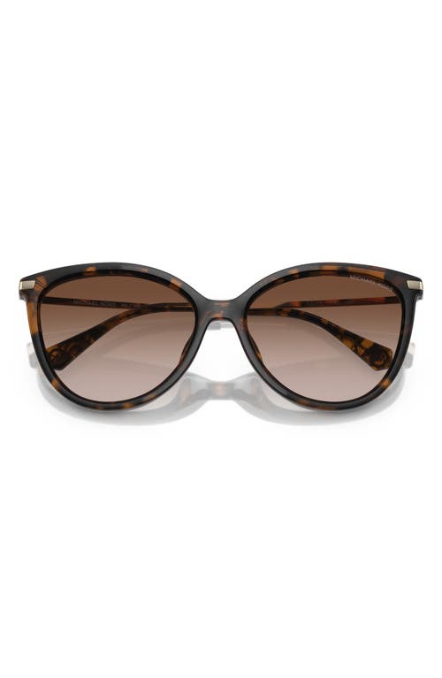 Michael Kors 56mm Gradient Cat Eye Sunglasses In Dark Tortoise