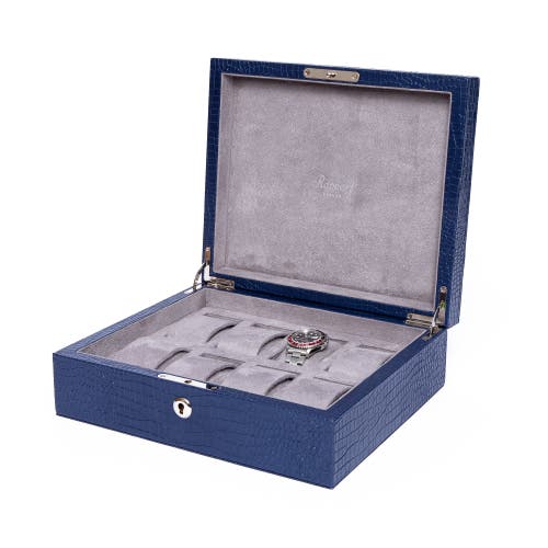 Rapport London Brompton Eight Watch Box In Blue
