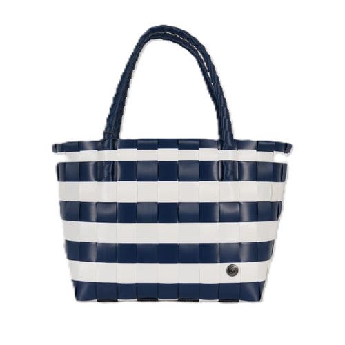 Handed By Paris Spirit Recycled Tote Bags In Dark Blue/white