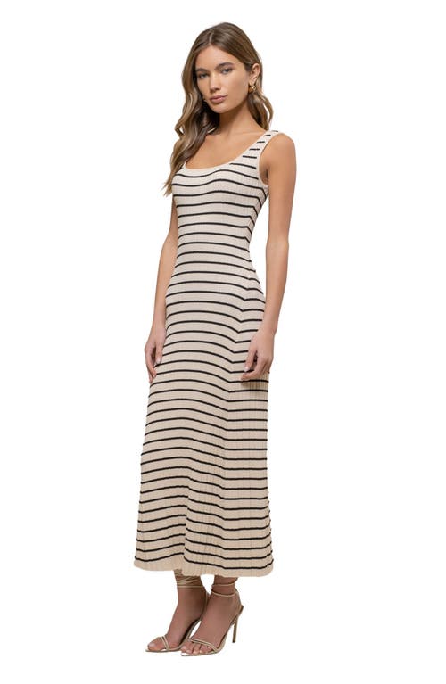 Shop Blu Pepper Stripe Knit Maxi Dress In Oatmeal