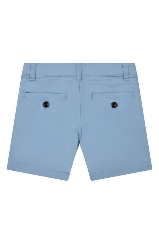 Shop Brooks Brothers Kids' Solid Cotton Shorts In Light Blue