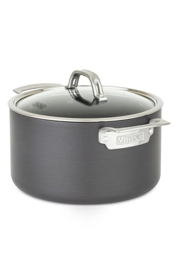 Viking Hard Anodized Nonstick 6-quart Dutch Oven With Lid In Dark Grey