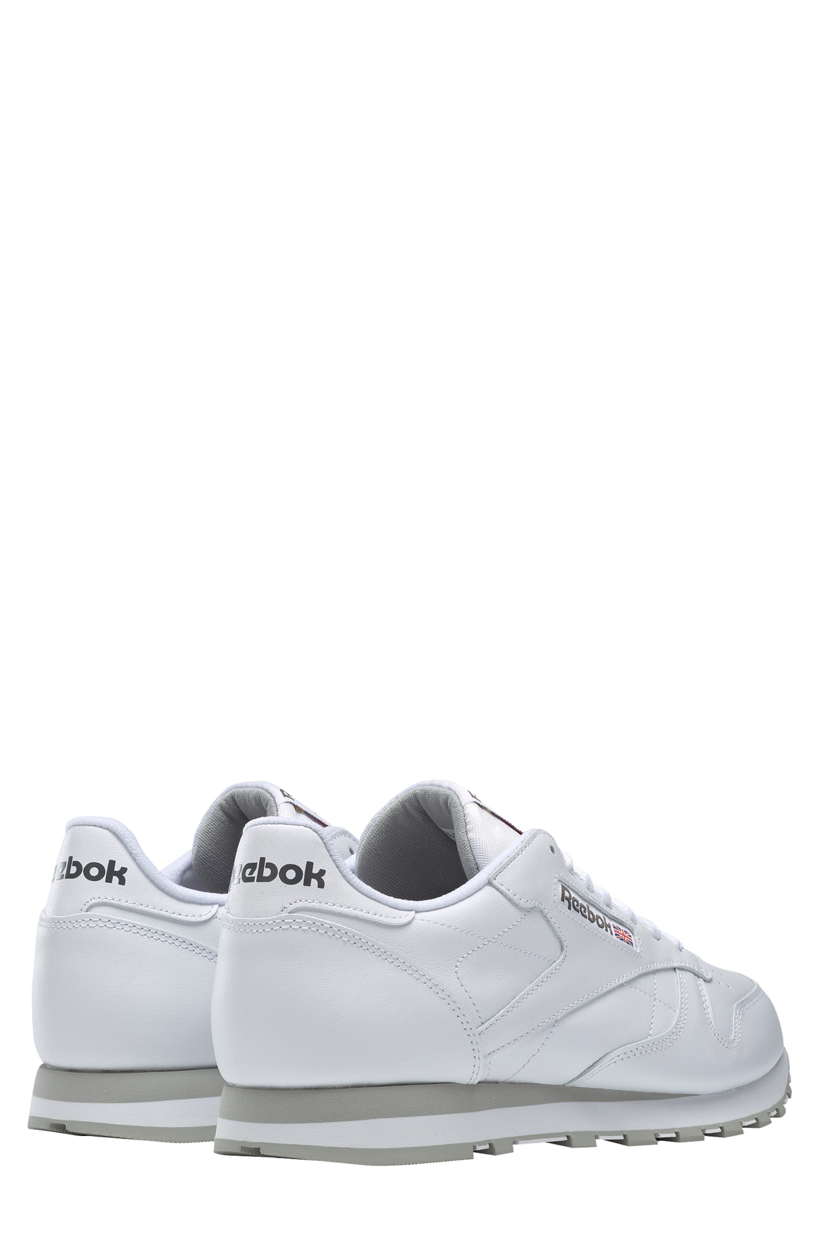 white reebok leather