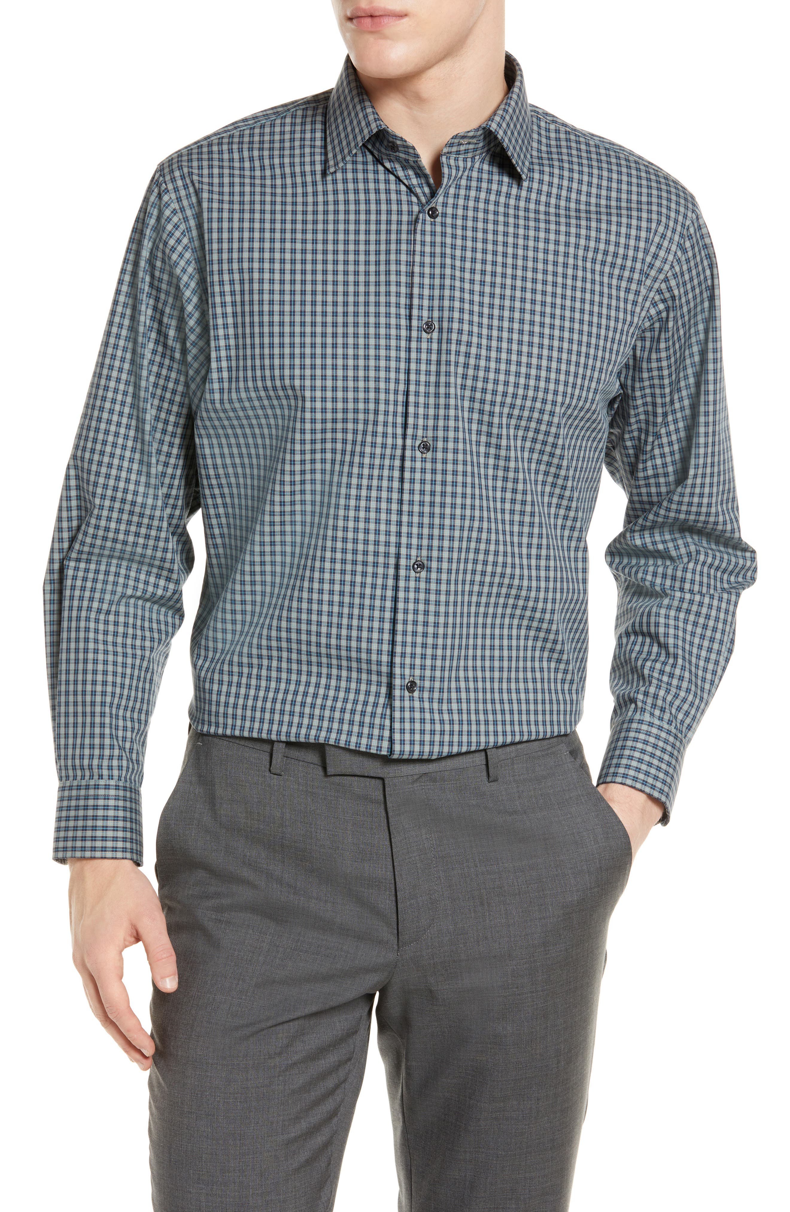 Nordstrom Men's Plaid Button-Up Shirt 