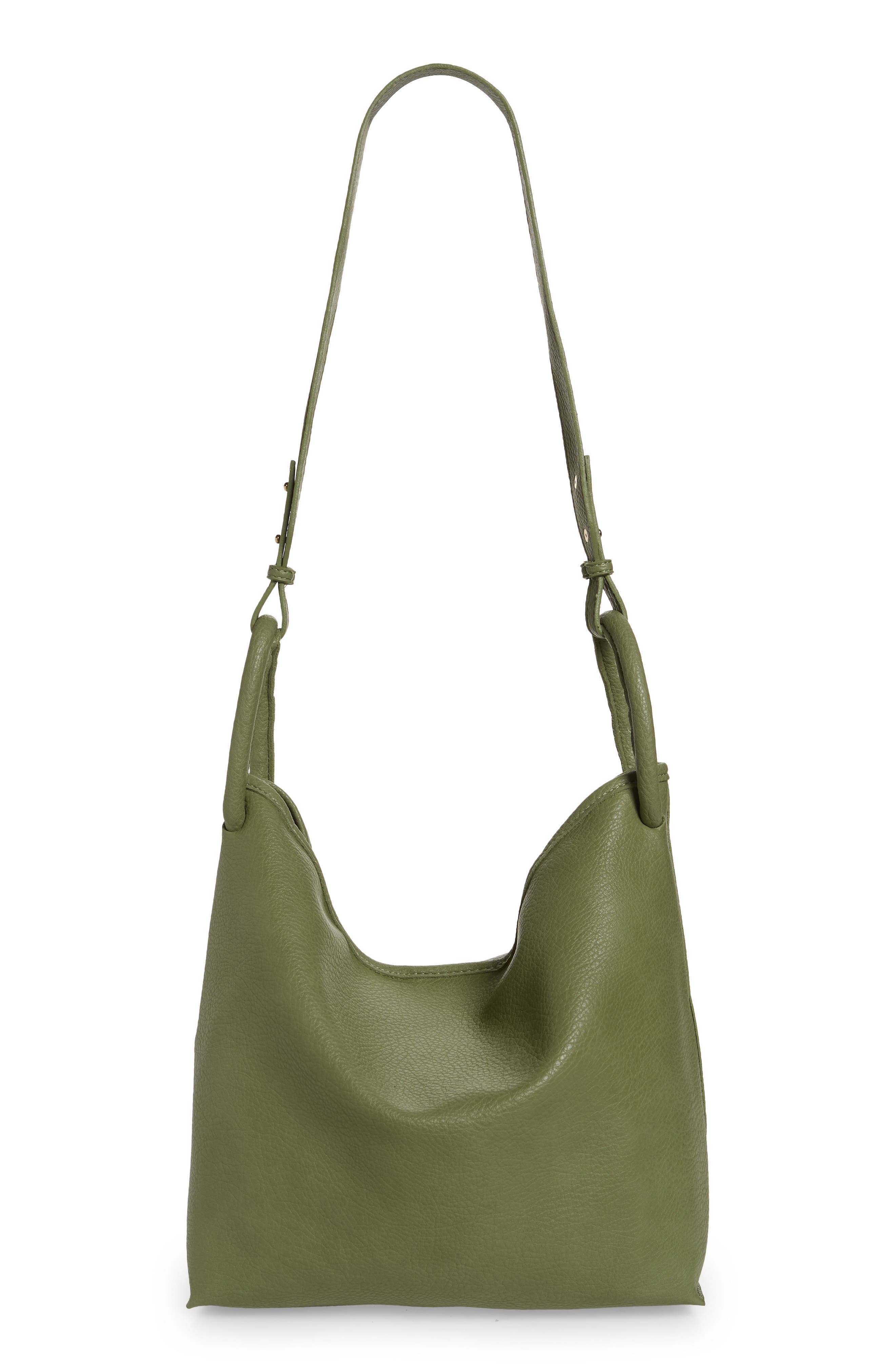 soft pebbled leather handbag