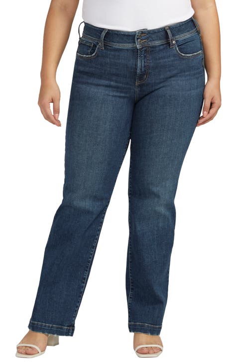 Suki Curvy Fit Mid Rise Bootcut Jeans (Plus Size)