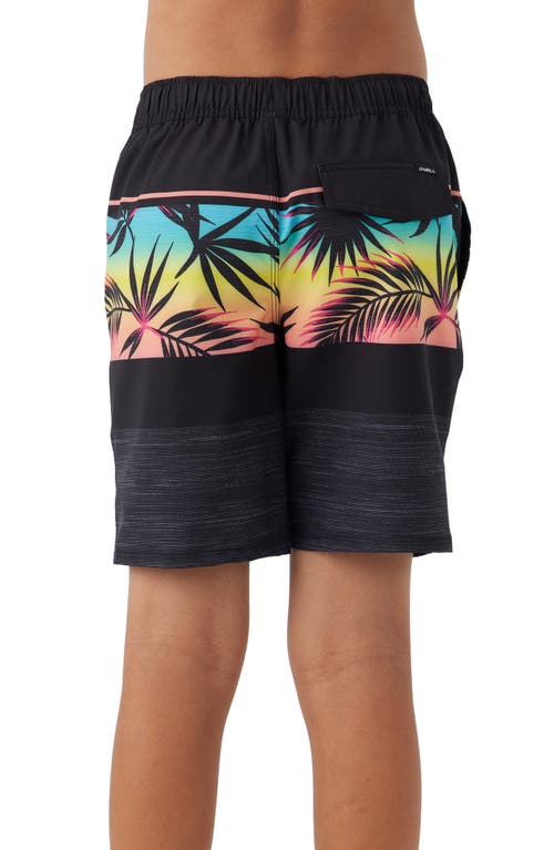 Shop O'neill Hermosa Swim Trunks In Black Tropic Multi