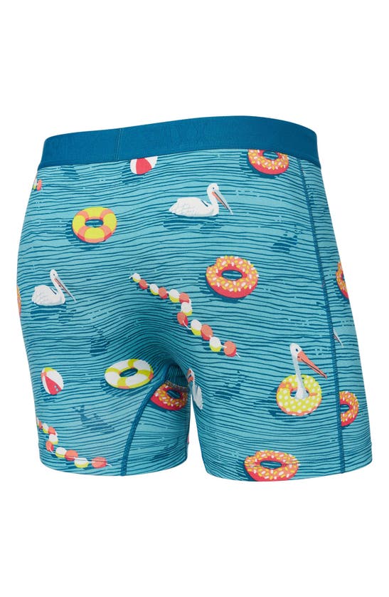 Shop Saxx Vibe Super Soft Slim Fit Boxer Briefs In Swimmers- Sea Level