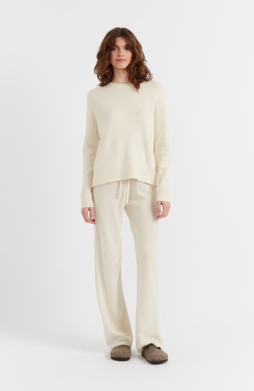 Chinti & Parker Cashmere Wide-leg Sweatpants In Cream