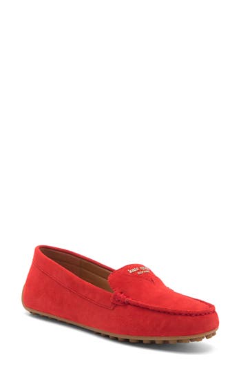 Kate Spade New York Deck Driving Loafer In Bright Red