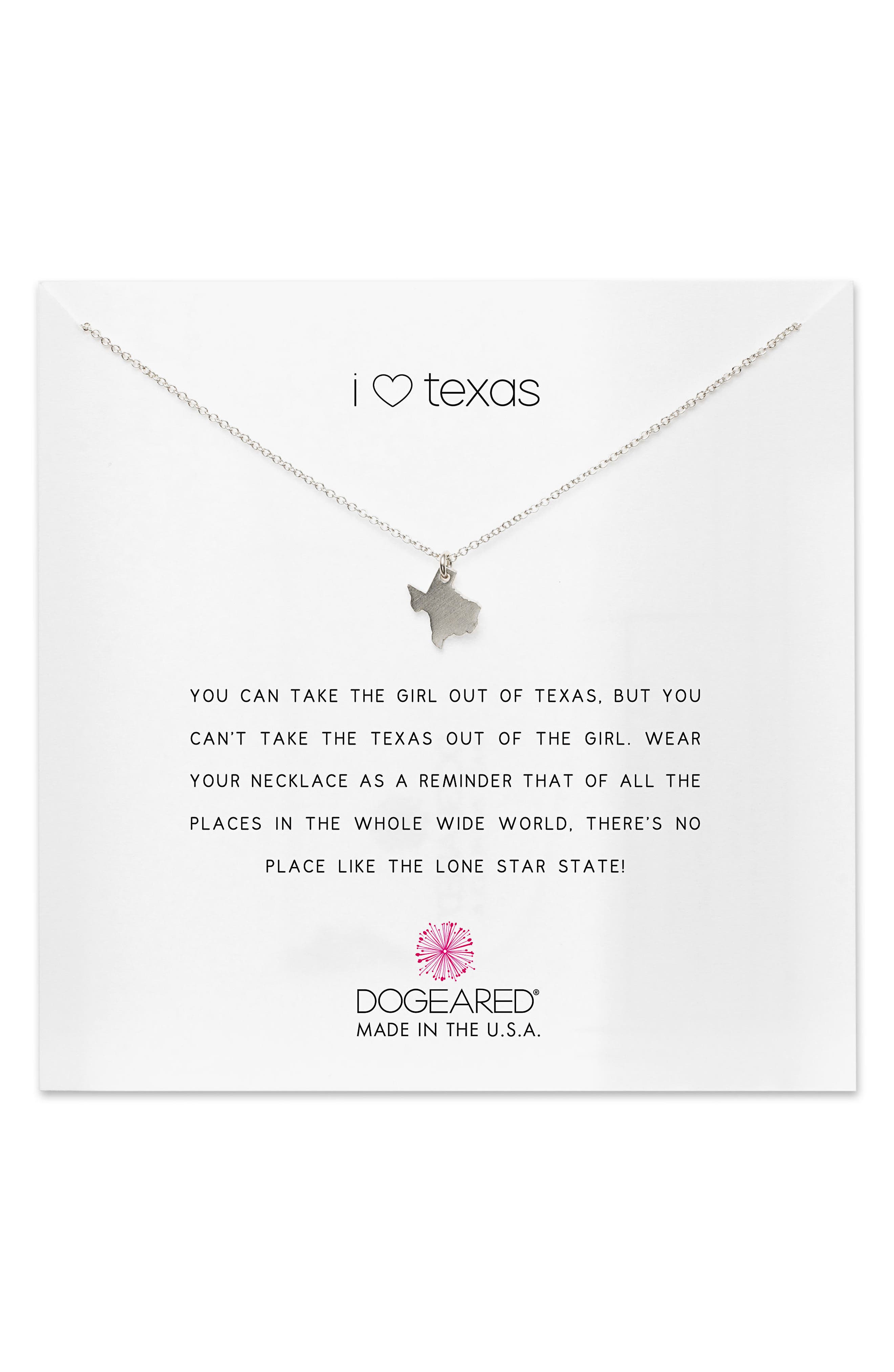 Dogeared I Heart Texas Pendant Necklace Nordstrom