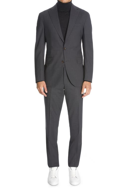 Dallas Wool Blend Suit in Charcoal
