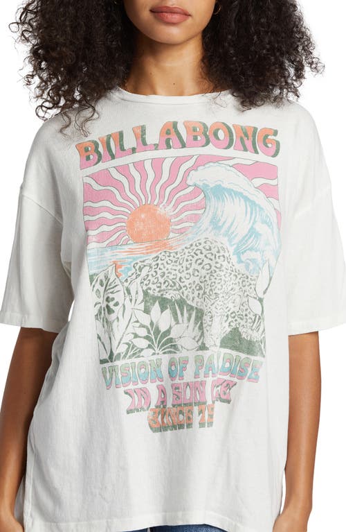 Shop Billabong Vision Of Paradise Graphic Cotton T-shirt In Salt Crystal