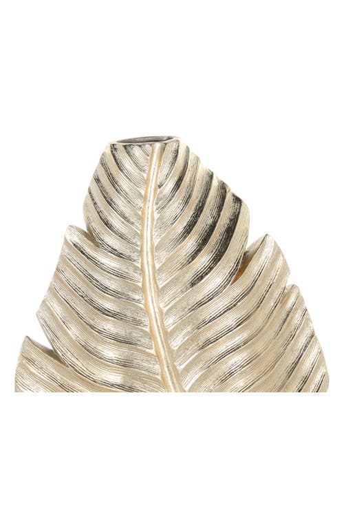 Vivian Lune Home Polystone Vase In Gold