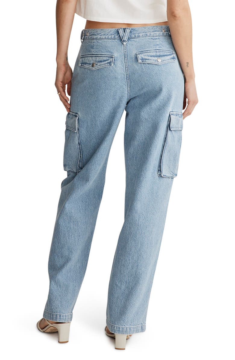 Madewell Low-Slung Straight Leg Cargo Jeans | Nordstrom