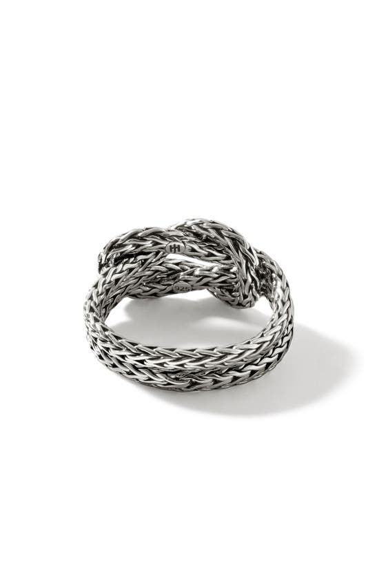 Shop John Hardy Love Knot Chain Ring In Silver