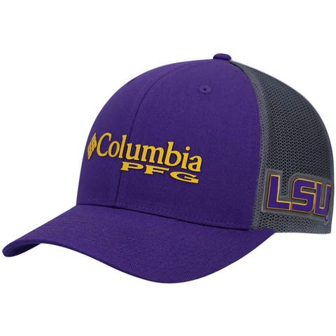 Men's Columbia Purple LSU Tigers PFG Tamiami Omni-Shade Polo