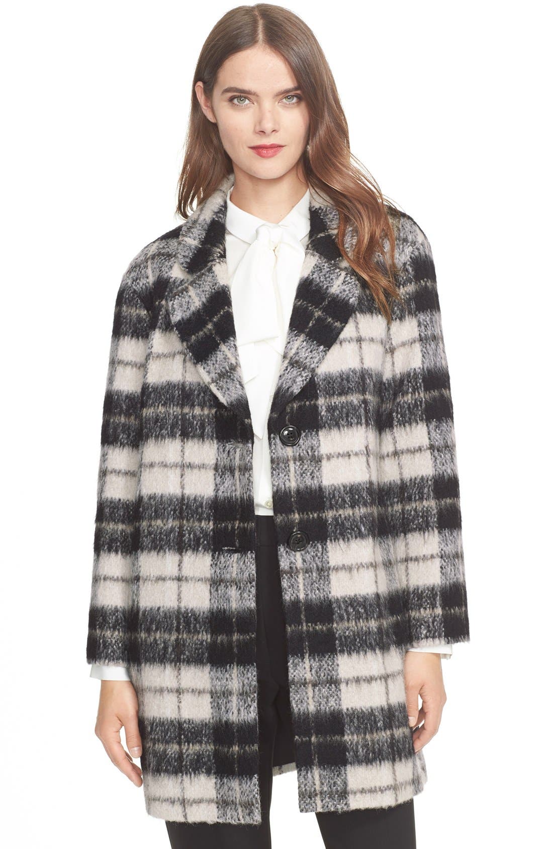 kate spade plaid tie waist coat