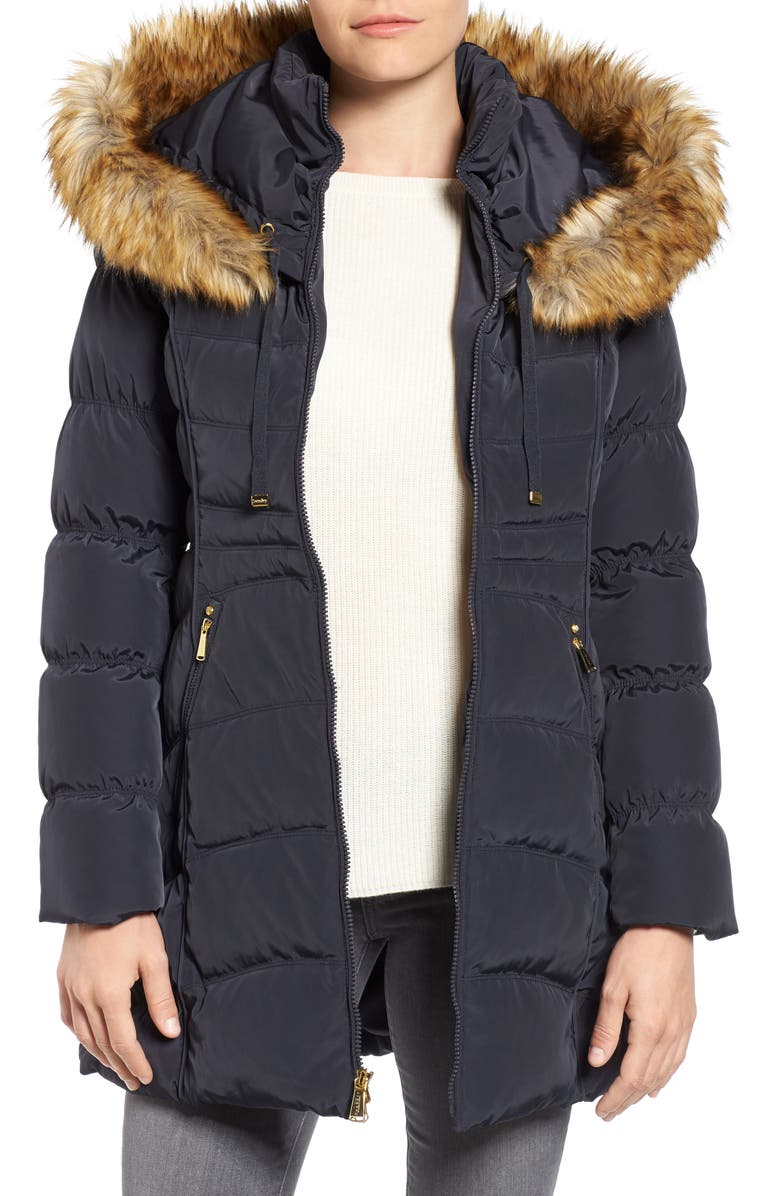 Laundry by Shelli Segal Hooded Down & Feather Fill Coat with Detachable ...