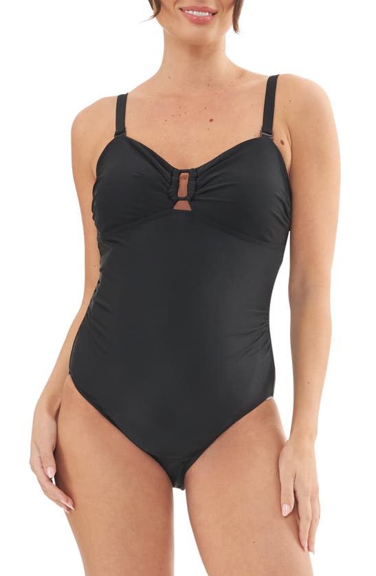 Shop Ripe Maternity O-ring One-piece Maternity Swimsuit In Black