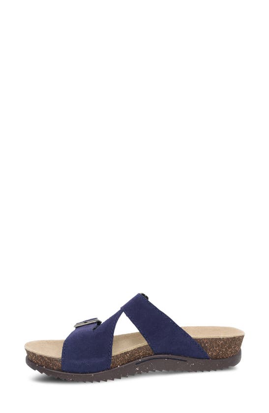 Shop Dansko Dayna Strappy Slide Sandal In Navy